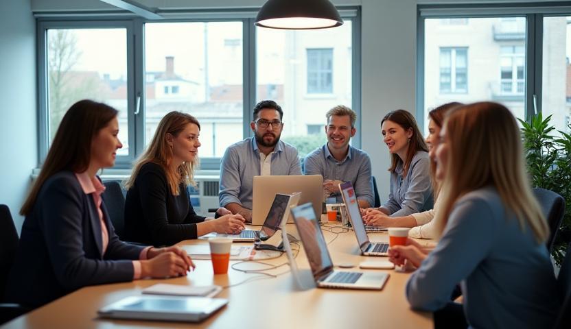 OranjeTech Solutions team in Amsterdam office